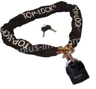 Top lock chain and pad-lock 120cm