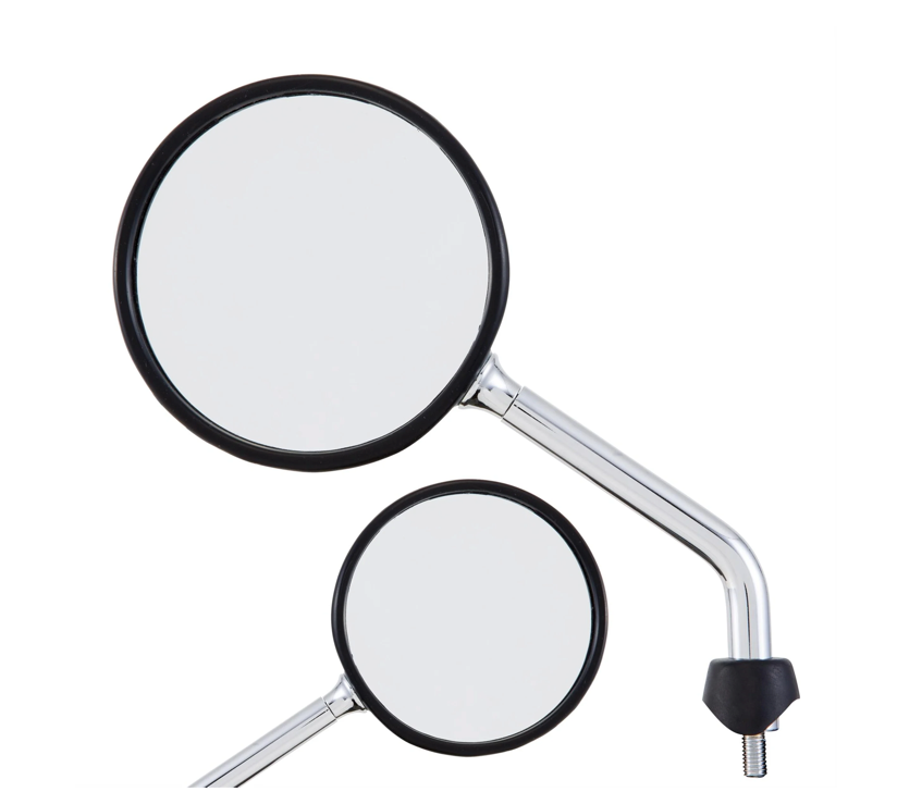 [PI656215C] Vespa GTS/GTV mirror "Shorty" right & left - diam 110mm chrome