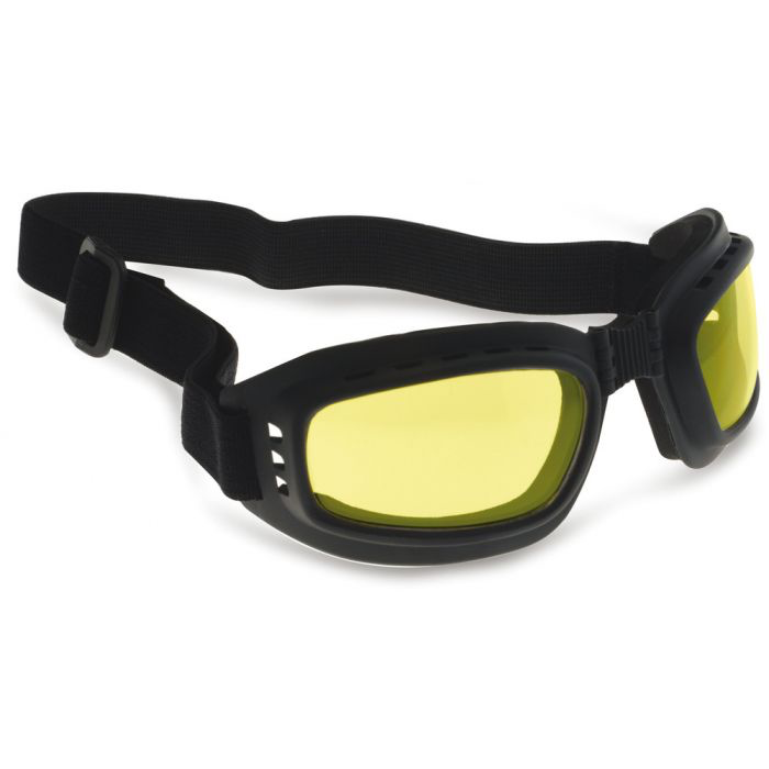 Bertoni Eyewear AF112D Antifog Black wit yellow glasses