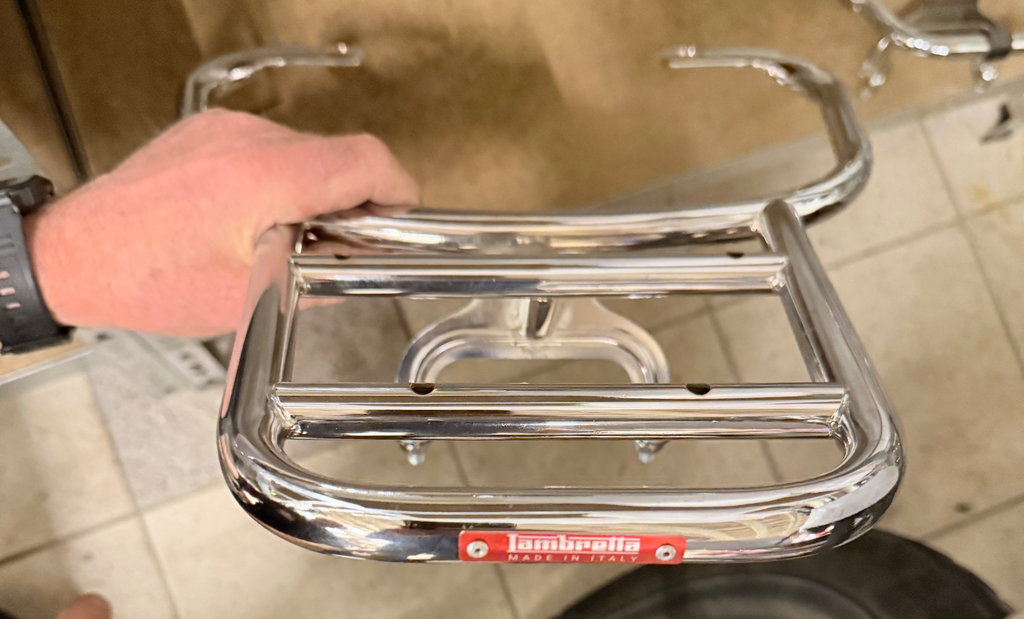 Lambretta Porte-bagages arrière (fixe) Chromé