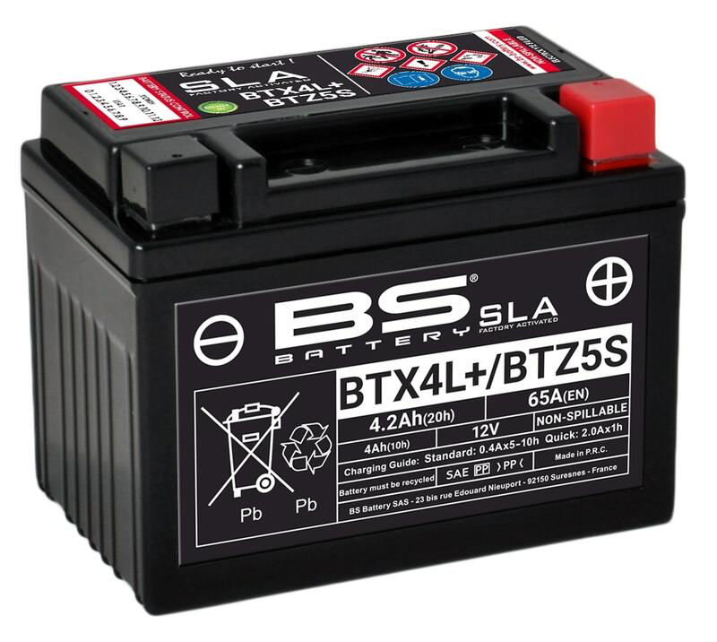 [300669] Batterie BS BATTERY SLA sans entretien activé usine - BTX4L+ / BTZ5S