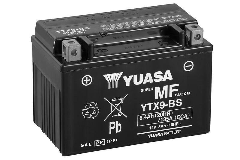 [YTX9-BS] YUASA Accu Onderhoudsvrij met zuurpakket - YTX9-BS